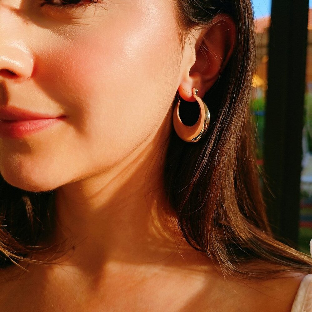 Sterling Silver Large Hoop Earrings